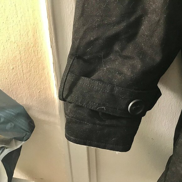 Women's Black Cotton Jacket with Sherpa Material - size 2XL - fits like L-XL - Picture 4 of 6